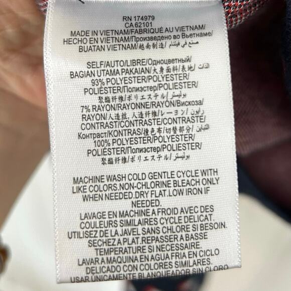 BCBG Women Cropped Flared Long Sleeve Knit Polka Dot Sweater Navy Blue Medium - Picture 7 of 7